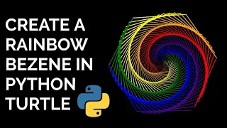Making Rainbow Benzene using Python Turtle