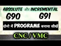 G90 G91 Function Absolute Incremental Programming