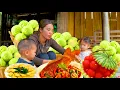 Download Lagu Harvesting Cabbage at Home to Sell at the Market | Cooking Giant Fish to Eat with Children