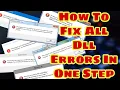 How To Fix All Dll File Errors In Windows One Step Easily Offline Method 100 Working