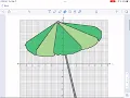 Math-Drills Summer Cartesian Art Beach Umbrella