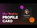 Glassmorphism Profile Card using HTML CSS