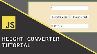 Meter to Feet Converter Javascript Beginner Project Tutorial