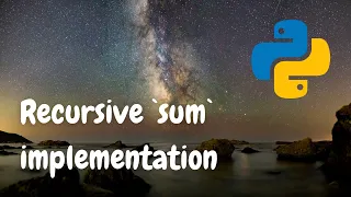 Recursive sum implementation how to implement a recursive function