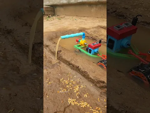 DIY Mini Tractor Seed Sowing cultivator | Diesel Engine Water Pump | Wheat Farming | Science Project
