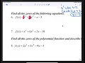 AccelGeom Unit 6 Test Review - Polynomial Functions