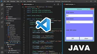 Create your First Java Frame using Visual Studio Code Create Java GUI Forms using VS Code