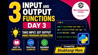 Python Input and Output Functions Explained Day 3 Python Course for Beginners