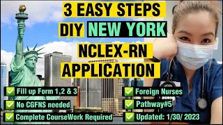 3 Easy Steps DIY New York NCLEX-RN Application Updated 2023 NYSED No CGFNS needed