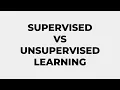 Supervised vs Unsupervised Learning - Machine Learning Topics for Beginners