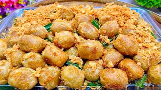ข้าวเม่าบอลทอด สูตรทำขายกำไรดี กรอบนอกนุ่มในหอมหวานมันอร่อยมาก