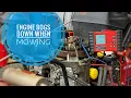 Engine loses power in tall grass or when blades are engaged