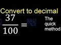 Convert to decimal How To Convert Decimals to Fractions