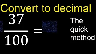 Convert to decimal How To Convert Decimals to Fractions