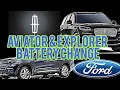Lincoln Aviator Ford Explorer 2020 2021 2022 2023 2024 Battery removal replacement