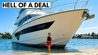 SKIP THE BUILD! 🤷‍♀️ 2024 Johnson 70 Skylounge Motor Yacht Liveaboard Tour