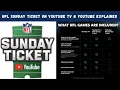 NFL Sunday Ticket On YouTube TV YouTube Explained