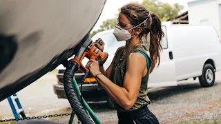 Sanding to find hidden DAMAGE | Expedition Evans 27