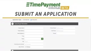 How to Submit an Application TimePayment InfoHub Training