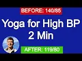 Yoga for blood pressure | Yoga to lower blood pressure | 2 Min