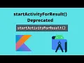 StartActivityForResult Deprecated in Android Studio New Method Kotlin