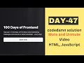 day 47 100 Days of Frontend Mute and Unmute HTML JavaScript