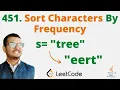 451 Sort Characters By Frequency Java Leetcode Hindi