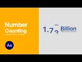 How To Create Animating Numbers Counting Up After Effects Tutorial