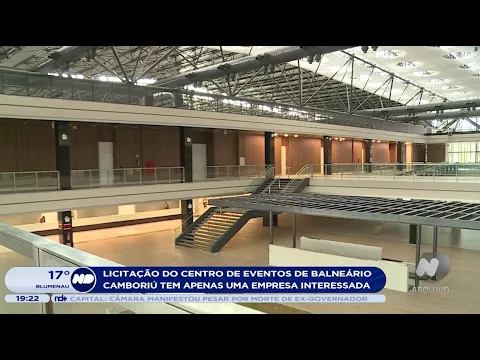 Licitação do centro de eventos de Balneário Camboriú tem apenas uma empresa interessada