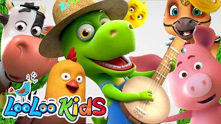 Zigaloo worked on a farm 🦖🐮 Farm Animals for Kids - LooLoo Kids Nursery Rhymes