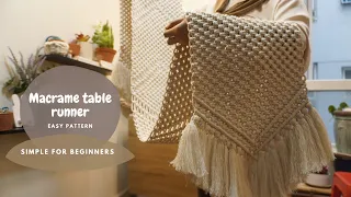 Macrame table runner Tutorial Easy DIY Useful items for Home Decor Him Macrame
