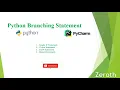 Python if else statement or branching Statements
