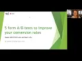5 form tests to improve your conversion rates