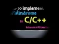 How to implement IsPalindrome function in