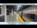 New York NY to Springfield MA Full Amtrak Journey 2025
