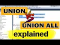 Difference between UNION and UNION ALL in SQL - Must Know
