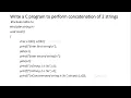 Learn C Programming string concatenation C program to perform concatenation of 2 strings