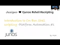 Introduction to On Box Shell scripting Juniper Platform Automation
