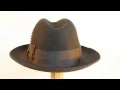 Stacy Adams Premium Wool Felt Center Dent Fedora in Chocolate