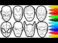 Avengers Faces Coloring Pages