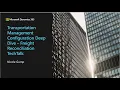 Transportation Management Configuration Deep Dive Rating Routing - TechTalk