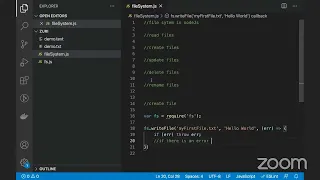 Nodejs Class The filesystem How to write and read from it