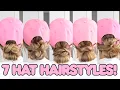 7 EASY HAT HAIRSTYLES FOR MEDIUM LONG HAIR Baseball Cap Hairstyles Hat Hairstyles Messy Bun