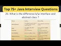 Top 75 Java Interview Questions - What is the difference interface and abstract class
