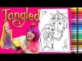 Coloring Rapunzel Tangled Disney GIANT Coloring Book Page Crayola Crayons KiMMi THE CLOWN