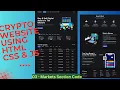 Create a Responsive Crypto Website using HTML CSS JavaScript with Source Code Market Section Code