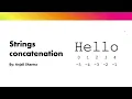 String Concatenation Strings in Python Python Lectures