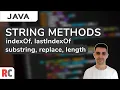 String Methods indexOf lastIndexOf substring replace length Java Tutorials For Beginners