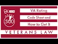 VA Disability Rating Code Sheet and How to Get It