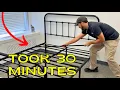 Allewie Victorian Style Metal Platform Bed Frame Assembly